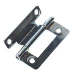 Scharnier geknikt universeel 50mm (per 4 stuks) - nikkel, Caravans en Kamperen, Ophalen of Verzenden, Nieuw