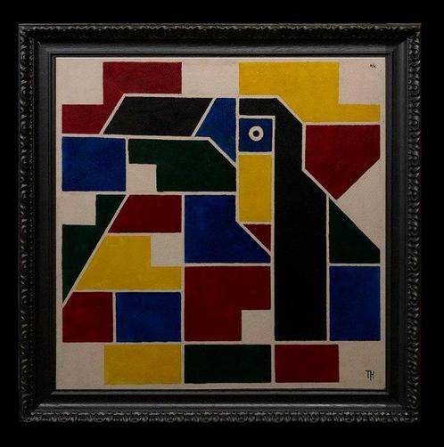 École Européene (XX) - Le Toucan, Antiek en Kunst, Kunst | Schilderijen | Klassiek