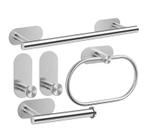 Zelfklevende Badkamer Accessoire Set Zonder Boren RVS Handdo, Verzenden, Nieuw