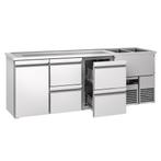 GGM Gastro | Biertoonbank PREMIUM - 2500x700mm - 1 deur & 4, Verzenden, Nieuw in verpakking, Hotelinrichting