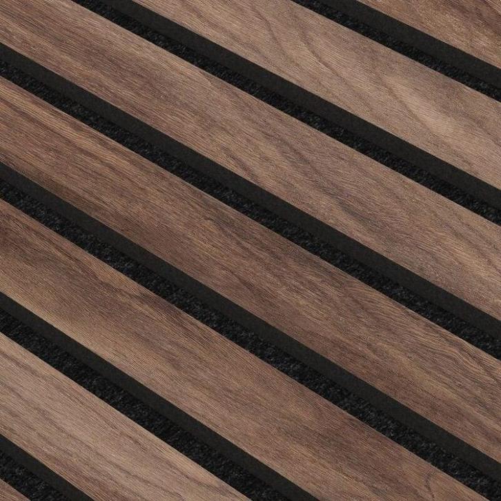 AKU Paneel Akoestisch Vilt Walnoot 260x60x2,1cm, Doe-het-zelf en Verbouw, Platen en Panelen