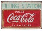 Coca Cola retro signs - unieke nostalgische wandborden, Verzamelen, Merken en Reclamevoorwerpen, Nieuw, Reclamebord, Ophalen of Verzenden