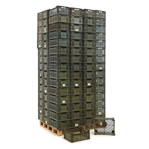 Gebruikte Euronorm stapelbakken palletaanbieding wanden +, Doe-het-zelf en Verbouw, Kratten en Dozen, Gebruikt, Ophalen of Verzenden