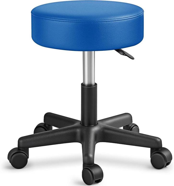 Zadelkruk - Kruk op wielen - Rolkruk - Draaikruk - Blauw - T, Huis en Inrichting, Overige Huis en Inrichting, Nieuw, Verzenden