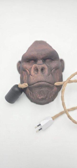 Tafellamp - Hars - Grote Gorilla-lamp, Antiek en Kunst, Curiosa en Brocante