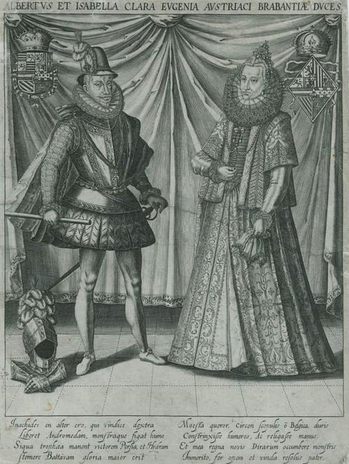 Portrait of Albert VII, Archduke of Austria, Antiek en Kunst, Kunst | Etsen en Gravures