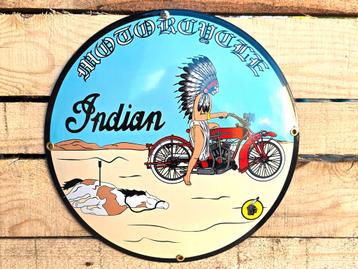 Indian Motorcycle - "A New Era of Speed" - emaille bord beschikbaar voor biedingen