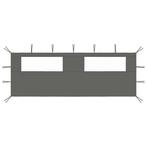 vidaXL Prieelzijwand met ramen 6x2 m antracietkleurig, Verzenden, Nieuw