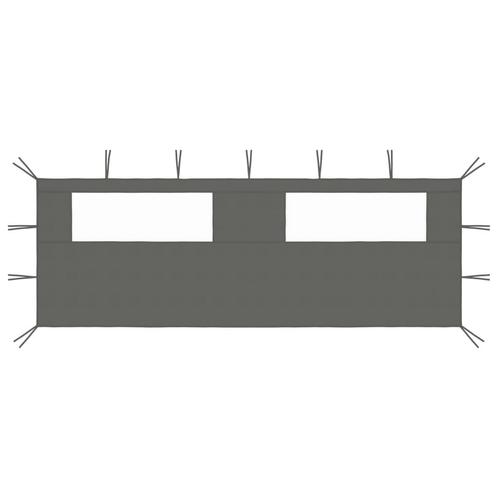 vidaXL Prieelzijwand met ramen 6x2 m antracietkleurig, Tuin en Terras, Partytenten, Nieuw, Verzenden