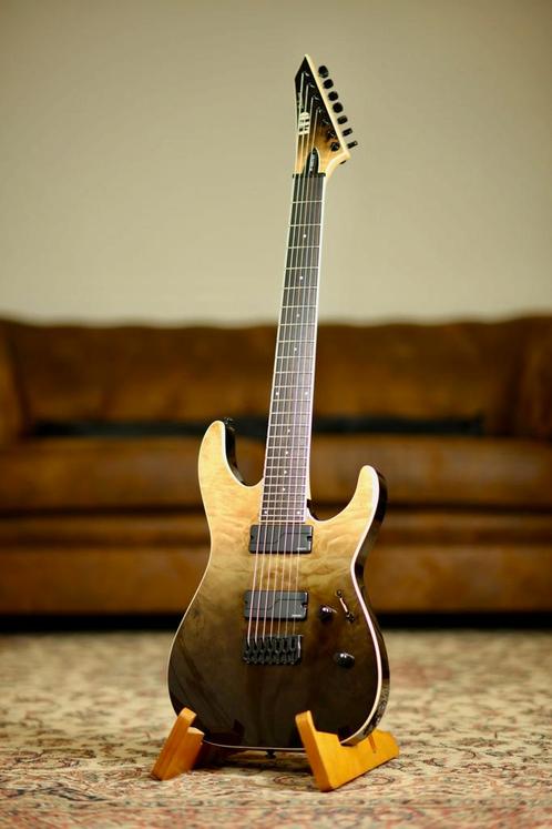 ESP LTD M-1007HT 7 String | Black Natural Fade, Muziek en Instrumenten, Snaarinstrumenten | Gitaren | Elektrisch