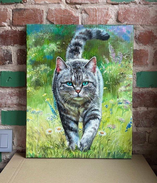 Natalia Mas (XX-XXI) - Walk in nature, Antiek en Kunst, Kunst | Schilderijen | Modern