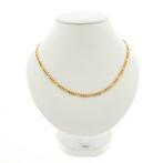 Gouden Figaro schakel ketting | 44,5 cm, Sieraden, Tassen en Uiterlijk, Kettingen, Ophalen of Verzenden, Gebruikt, Overige kleuren