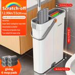 Dweilsysteem - Dweilset - Mop set - Met wringer - Wit - Joyb, Huis en Inrichting, Verzenden, Zo goed als nieuw