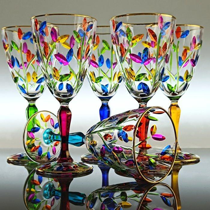 Secoloventesimo - Kelk (6) - Leaves Gold Chalice - 24 kt, Antiek en Kunst, Antiek | Meubels | Tafels