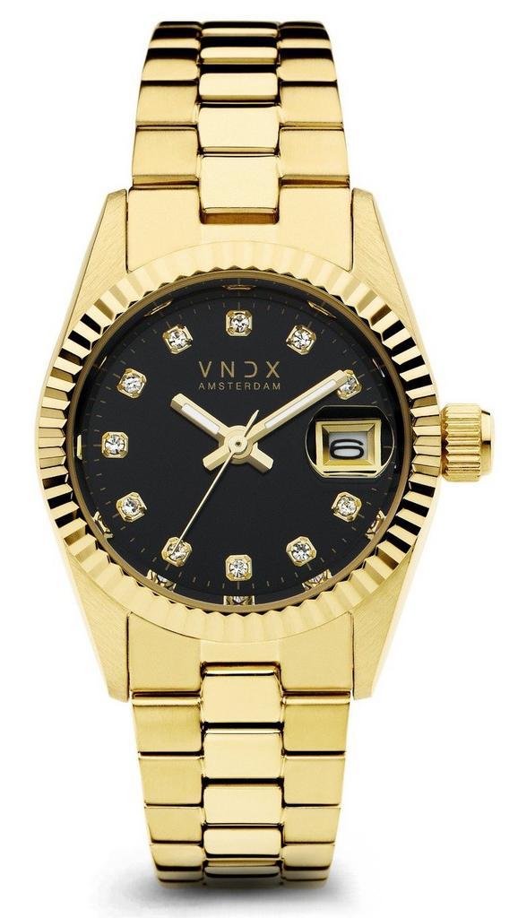 VNDX Dare Devil XS Gold Black MD43002-01 dameshorloge, Sieraden, Tassen en Uiterlijk, Horloges | Dames, Polshorloge, Nieuw, Overige merken
