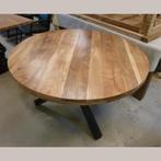 Eettafel rond | 140cm  | Acaciahout | Naturel, Huis en Inrichting, Tafels | Eettafels, Ophalen, Nieuw, Industrieel