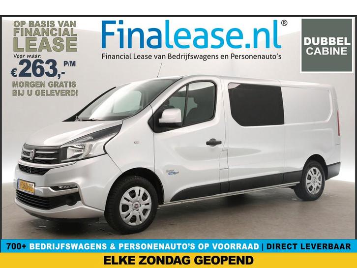 Fiat Talento 1.6 MJ EcoJet L2H1 DC Airco Cruise Camera Navi, Auto's, Bestelauto's, Lease, Handgeschakeld, Diesel, Fiat, Zilver of Grijs