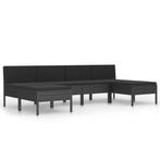Zwarte Rattan Loungeset - Check! | Tweedekansje | OP=OP, Tuin en Terras, Tuinsets en Loungesets, 4 zitplaatsen, Rotan, Nieuw, Ophalen of Verzenden
