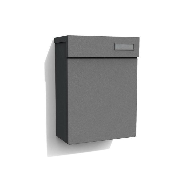 Brievenbus | eSafe | Topa | Aluminium - 9008, Tuin en Terras, Brievenbussen, Wandbrievenbus, Nieuw, Aluminium, Verzenden