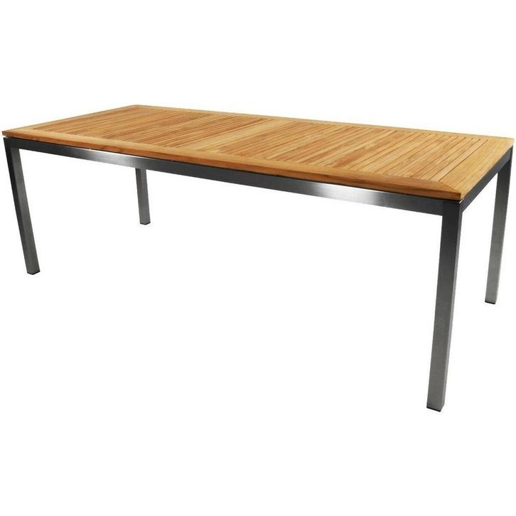 Tuintafel Marmaris RVS 220x90 cm, Huis en Inrichting, Stoelen, Nieuw, Ophalen of Verzenden