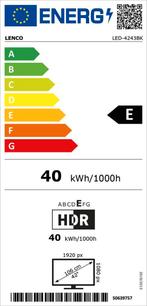 Lenco LED-4243BK - 42 Android Smart TV, Full HD - Zwart, Verzenden, Nieuw