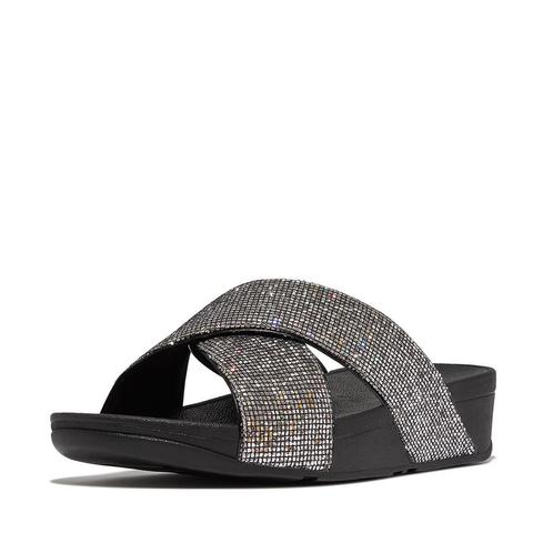 -1% FitFlop  FitFlop Lulu cross slide glitterball  maat 40, Kleding | Dames, Schoenen, Slippers, Nieuw, Verzenden