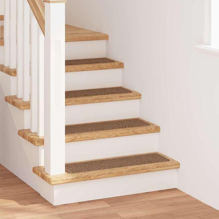 vidaXL Antislip Trapmatten 15 pcs Geel 75 x 20 cm PP, Doe-het-zelf en Verbouw, Ladders en Trappen, Nieuw, Verzenden