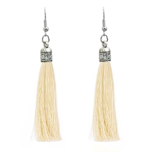 Fako Bijoux® - Oorbellen - Kwast Romania - Crème, Sieraden, Tassen en Uiterlijk, Oorbellen, Verzenden