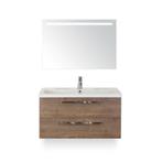 Seville Badmeubelset 100 cm - Tabacco - Wastafel Djazz 1, Huis en Inrichting, Ophalen of Verzenden, Nieuw