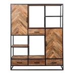 Vakkenkast Mangohout GwennXL, 150 tot 200 cm, Nieuw, Industriële meubels, Overige houtsoorten