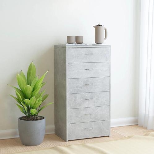 vidaXL Dressoir met 6 lades 50x34x96 cm bewerkt hout, Huis en Inrichting, Kasten | Dressoirs, 25 tot 50 cm, Nieuw, 50 tot 100 cm