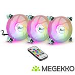 Inter-Tech Argus RS-06 RGB fan set 3x12 cm, Verzenden, Nieuw