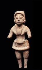 Pre-Columbiaans - Colima Staande figuur van aardewerk - Met, Verzamelen, Mineralen en Fossielen