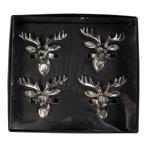 Servet Ring hert zilver 6x7x6cm (set of 4), Verzenden, Nieuw