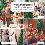 Kerstboom 215 cm Voorverlichte Opvouwbare Kunstboom met LED-