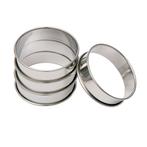 BrandNewCake Flan/Cake Ringen RVS Ø8cm Set/4, Hobby en Vrije tijd, Verzenden, Nieuw
