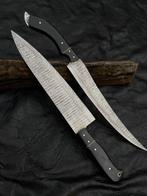 Keukenmes - Keukengerei - Handgemaakte Damascus-messen,, Antiek en Kunst