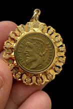 Iconische hanger van verguld metaal, numismatisch vintage –