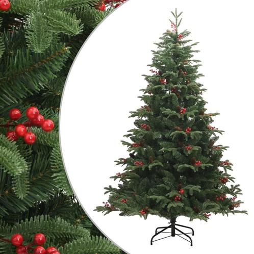 vidaXL Kunstkerstboom met scharnieren dennenappels en bessen, Diversen, Kerst, Nieuw, Verzenden