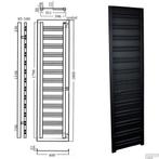Sanicare Radiator 180 x 40 cm mat zwarte plaat 948 watt, Doe-het-zelf en Verbouw, Verwarming en Radiatoren, Nieuw, Ophalen of Verzenden