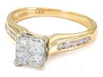 Wit &amp; geelgouden bicolor diamanten ring - 14Kt - 0.97 Ct