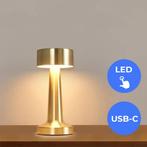 Tafellamp Goud - 3 Kleurenstanden - Touch lamp - N, Huis en Inrichting, Ophalen of Verzenden, Nieuw