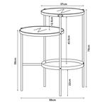 [en.casa] Bijzettafel Mölndal 70x58x37 cm zwart, Huis en Inrichting, Tafels | Bijzettafels, Verzenden, Nieuw