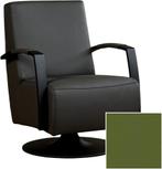 Groene Leren Industriële Draaifauteuil Mood Groen Leer Gro, Huis en Inrichting, Fauteuils, Nieuw, Leer, Ophalen of Verzenden, 75 tot 100 cm