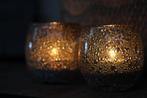 DUTZ round windlicht Diva grey bubbels 10 cm, Ophalen of Verzenden, Nieuw