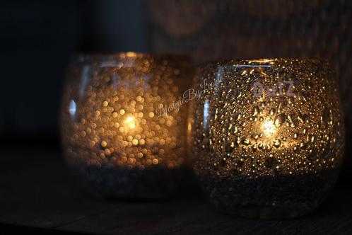 DUTZ round windlicht Diva grey bubbels 10 cm, Huis en Inrichting, Woonaccessoires | Kandelaars en Kaarsen, Nieuw, Ophalen of Verzenden