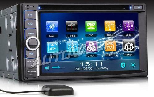 Navigatie dubbeldin autoradio met carkit en 2 jaar garantie, Auto diversen, Autonavigatie, Nieuw