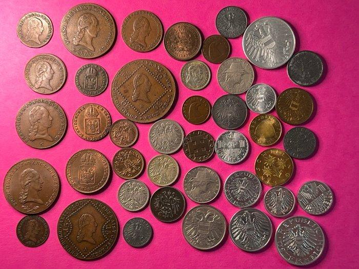 Oostenrijk. Lot of 40+ coins, various metals and, Postzegels en Munten, Munten | Europa | Niet-Euromunten