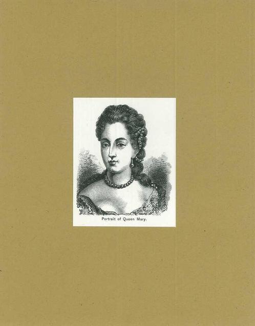 Portrait of Mary II of England, Antiek en Kunst, Kunst | Etsen en Gravures
