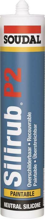 Soudal Silirub P2 310 ml Zwart, Doe-het-zelf en Verbouw, Isolatie en Afdichting, Ophalen of Verzenden, Nieuw